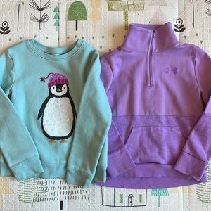 Jumping Beans and Under Armour Girls’ Pullover Sweater (Size: 7, Youth Small)